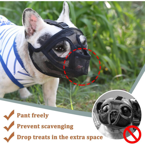 Dog Muzzle for Short-Snouted Breeds Soft Mesh Full Pant 2