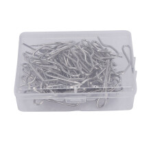 240 Pack Metal Curtain Hooks Drapery Hook Pins with Clear Box for Window Curtain, Door Curtain and Shower Curtain
