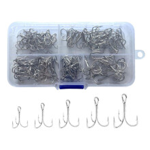High Carbon Steel Treble Fishing Hooks 120 pcs