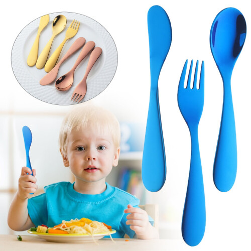 儿童不锈钢餐具套装 叉勺组合 3件套 1