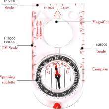 Compass with Navigation Map and Ruler