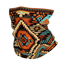 Bandana Face Mask Neck Gaiter Aztec Design 1 Piece