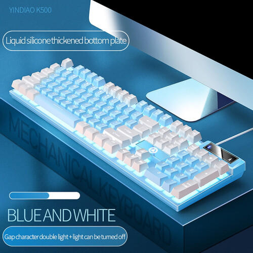 Gaming Keyboard Mechanical Feel USB Wired RGB Backlit