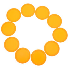 Ice Hockey Pucks Orange Plastic 10 Pieces