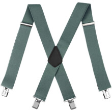 Men's Trouser Braces Elastic Adjustable X-Shape with 4 Clips