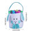 Easter Bunny Basket with Long Ears and Pink Polka Dot Handle 2