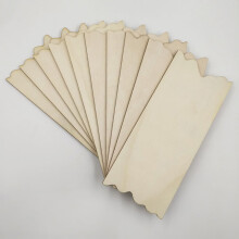 Wood Plaque Decor Unfinished Rectangular Tags 24 pcs