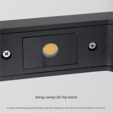 Lámpara de Patio LED Moderna - Luz de Columna Exterior de Aluminio IP54 A Prueba de Agua de 7W
