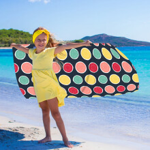 Kids Beach Towel for Girls 30x60 Inch Sand-Free Quick-Dry