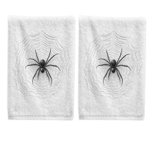 Spider on Web Hand Towels Cotton Bathroom Set 15.5x29.5 Inch