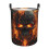 Fire Skull Gothic Laundry Hamper Foldable with Handle 1