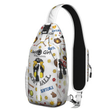 Baseball Football Print Sling Bag Polyester Boys 1 Pack