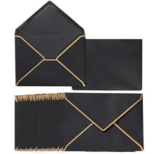 Envelopes with Gold Border 50 Pack