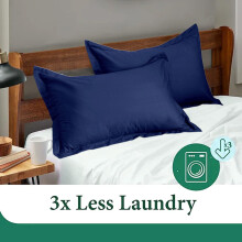 Kingfansion Twin Pillowcases Navy 2-Pack 18.89"x29"