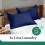 Kingfansion Twin Pillowcases Navy 2-Pack 18.89"x29" 1