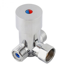 2X G1/2 Hot Cold Water Mixing Valve Thermostatic Mixer Temperature Control for Automatic Faucet