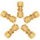 Brass Compression Fitting Tube Connector 1/4 Inch 5 Pcs 1