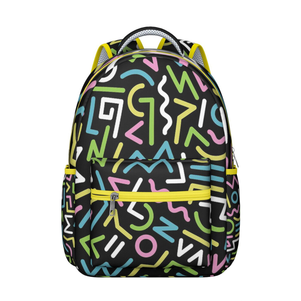 Geometric Shapes Backpack Durable Large Capacity 9101399930068