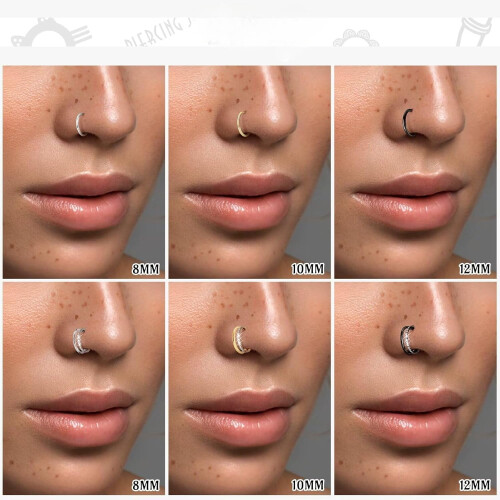 G23 Titanium Conch Piercing Set 16G 8mm 10mm 12mm 2