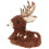 Christmas Deer Ornament Brown Grass Woven Desktop Craft 1 1