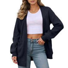 Women's Oversized Soft Knit Cardigan Open Front Long Sleeve