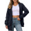 Women's Oversized Soft Knit Cardigan Open Front Long Sleeve 1
