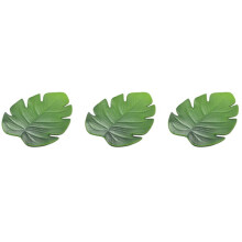 18Pc Tropical Artificial Leaves EVA Coasters Cup Bowl Pad Mat Coffee Tea Cup Mats Drink Coasters Hawaii Theme Party