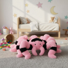 Giant Spider Plush Pink Black 45 Inch