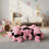 Giant Spider Plush Pink Black 45 Inch 1