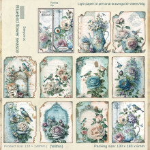 Lost Garden Art Collage Journaling Sheets 30 pcs 6 designs