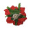 Red Rose Flower Hair Clip Comb 1pc 3