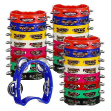 24PCS Tamborines Musical Instrument Noise Makers,Percussion Tambourine with 4 Bells, Handheld Percussion Drum Tambourine