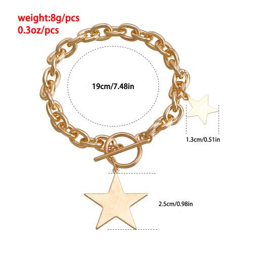 Light Luxury Collarbone Chain Necklace Five-Pointed Star 1