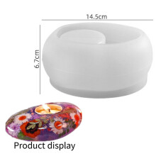 Molde de Silicone para Castiçal em Resina Epóxi, 4 Peças, para Decoração de Casa Faça Você Mesmo, Ornamento 3D em Vaso de Flores