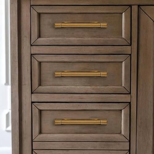 Antique Brass Cabinet Pulls with Backplate 5-Pack 2