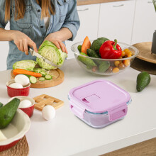 Glass Bento Box Microwave Safe Durable 1 Set