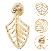 Leaf-Shaped Drawer Pulls Gold Zinc Alloy 5 pcs