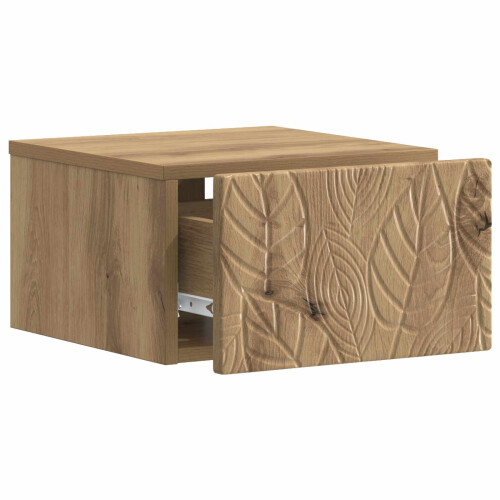 VidaXL vidaXL Wall-Mounted Bedside Cabinet 2 pcs Artisan Oak 1