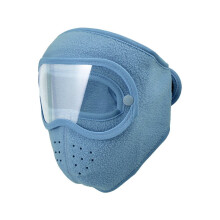 Windproof fleece full face mask with breathable goggles