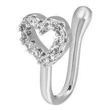 U-shaped nose clip copper zircon love crown jewelry