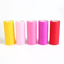 Tulle Fabric Roll Golden Yellow 5.9 Inch x 25 Yards