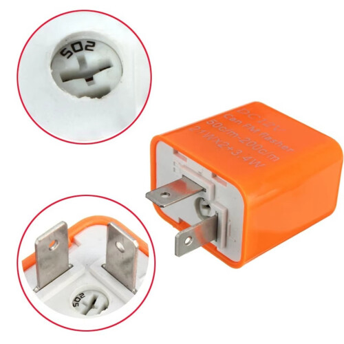 LED Turn Signal Flasher Relay Adjustable 2-Pin for 1