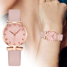 Women's Silver Digital Watch Leather Strap Quartz