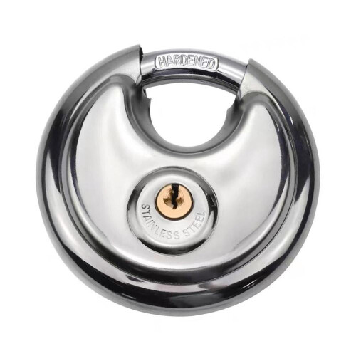 Heavy Duty Round Disc Padlock Steel Anti-Rust Waterproof 1