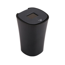 Solar-Powered Car Ashtray with LED Light