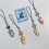 Cat Pendant Keychain Acrylic Heart Charm 7