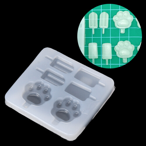 Kattenpoot hars siliconen mallen gietvormen epoxyhars-Wit 1