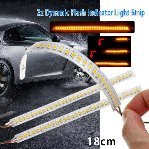 LED Car Side Mirror Turn Signal Strip 18cm 2 pcs