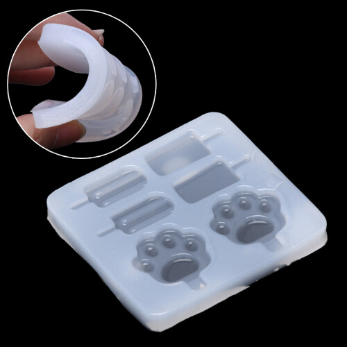 Kattenpoot hars siliconen mallen gietvormen epoxyhars-Wit 2