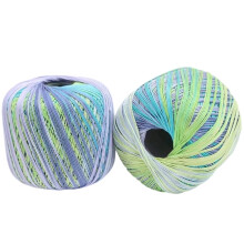 Fine Cotton Yarn Segmental Dyed Silk Thread 2 Rolls